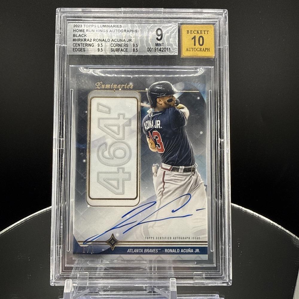 Ronald Acuna 2023 Topps Luminaries Home Run Kings Autographs True 1/1 - BGS 9/10